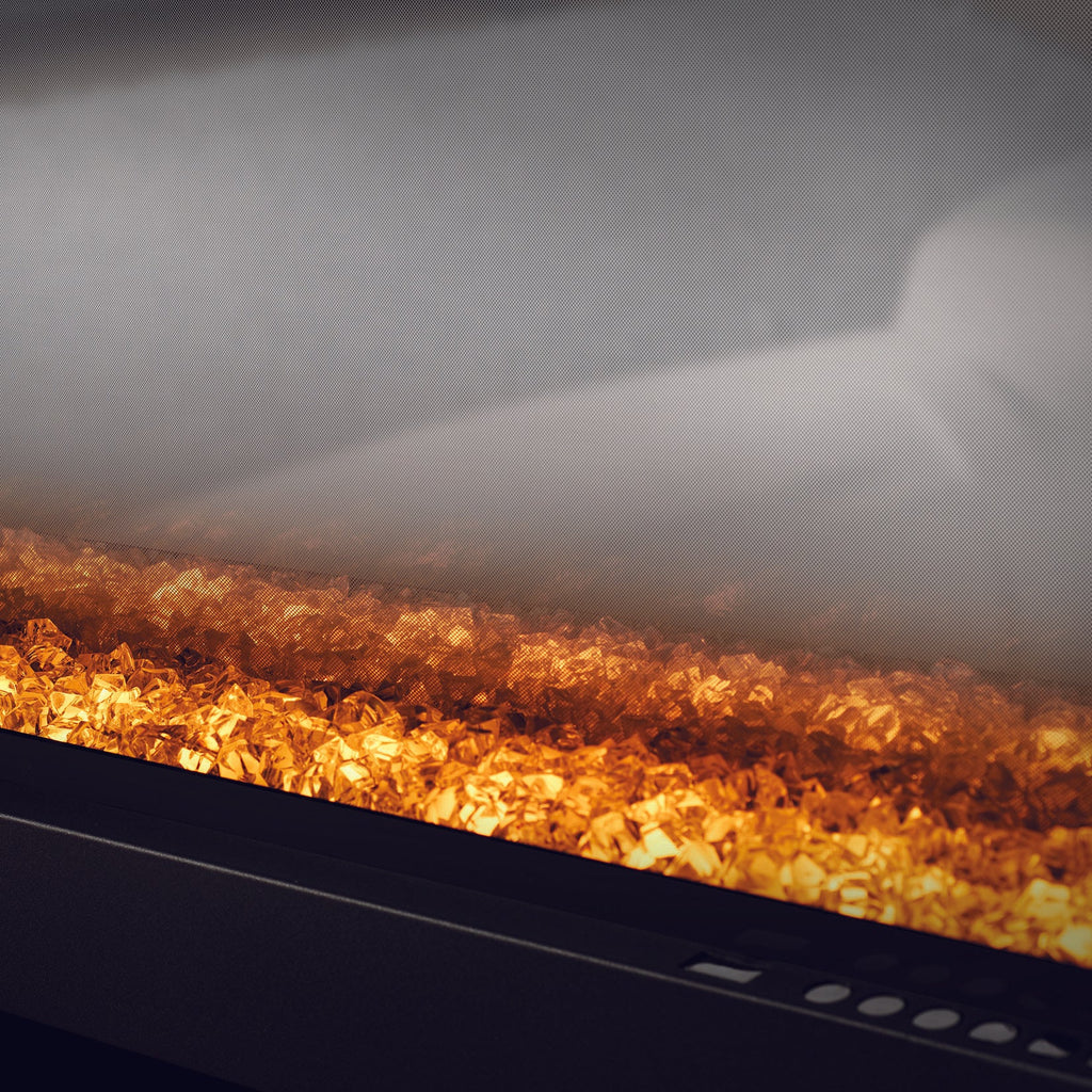 Napoleon Clearion Elite 50 in See Through Built in Electric Fireplace Stainless Steel - NEFBD50HE- NEFBD50HE-SS-TRIM