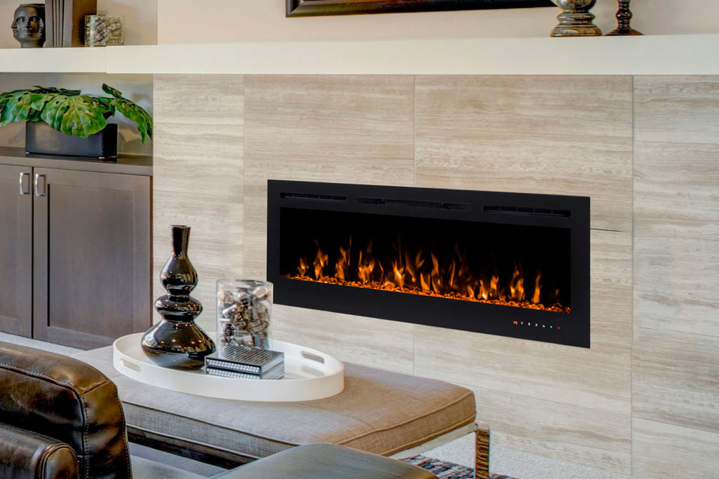 Modern Flames Challenger 50 inch Wall Mount Recessed Linear Electric Fireplace | Affordable Fireplace Insert | CEF-50B | Electric Fireplaces Depot