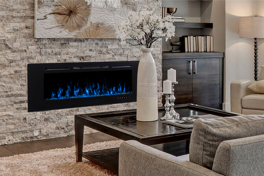 Modern Flames Challenger 60 inch Wall Mount Recessed Linear Electric Fireplace | Affordable Fireplace Insert | CEF-60B | Electric Fireplaces Depot