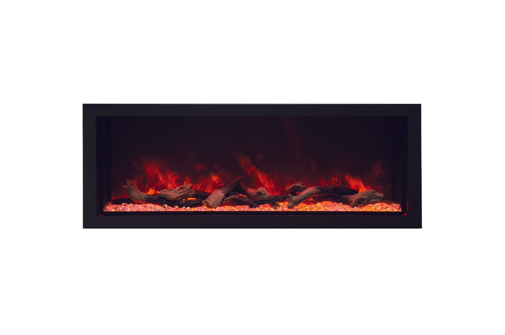 Amantii Panorama 40-in Deep Tall Built-in Indoor & Outdoor Electric Fireplace - Heater