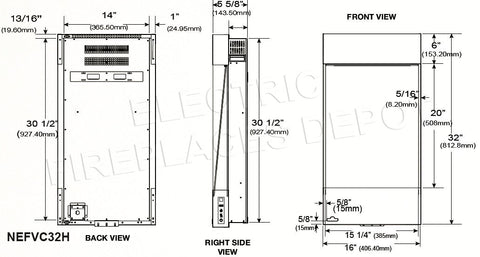 Image of Napoleon Allure Vertical 32 Inch Wall Mount Electric Fireplace - NEFVC32H - Electric Fireplaces Depot