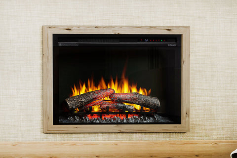Image of Dimplex 33 Inch Multi-Fire XHD Electric Firebox Insert with Logs - Dimplex XHD33L Plug-In Electric Fireplace