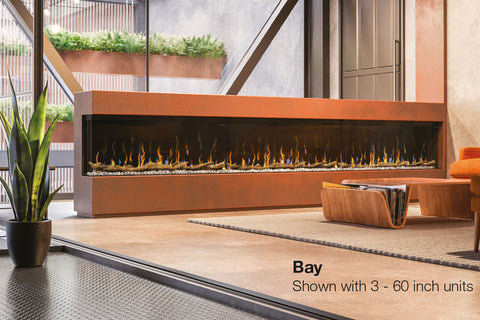 Image of Dimplex Ignite XL Bold 100-In Smart Built-In Linear Electric Fireplace - 3-Sided Multi-Sided Electric Fireplace - XLF10017-XD