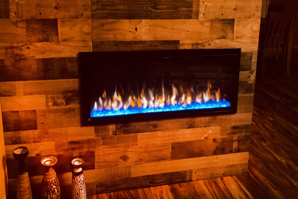Touchstone Sideline Elite 42 inch Built-In Recessed Flush Mount Electric Fireplace - 80042 - Electric Fireplaces Depot