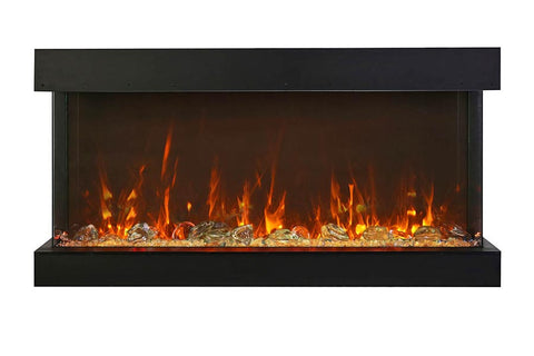 Image of Amantii Panorama Tru View Extra Tall & Deep 60-inch 3-Sided Built In Indoor/Outdoor Electric Fireplace