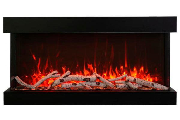 Amantii Tru View Extra Tall Deep 40-inch 3-Sided View Built In Indoor & Outdoor Electric Fireplace with Heater | 40-TRV-XT-XL | Electric Fireplaces Depot