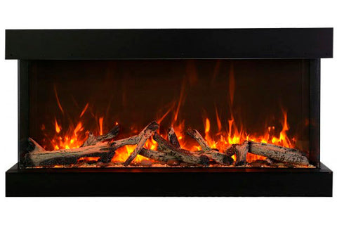 Image of Amantii Tru View Extra Tall Deep 88-inch 3-Sided View Built In Indoor & Outdoor Electric Fireplace with Heater | 88-TRV-XT-XL | Electric Fireplaces Depot