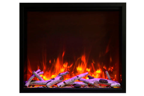 Image of Amantii Traditional Series 44 Inch Built-In Indoor & Outdoor Electric Firebox Insert | Electric Fireplace Heater | TRD-44 | Electric Fireplaces Depot 