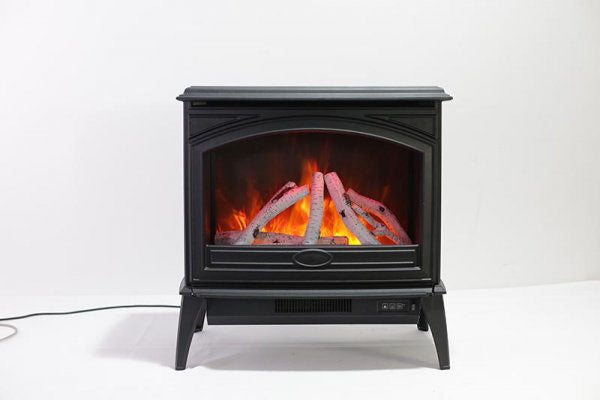 Sierra Flame 28-inch Cast Iron Freestanding Electric Stove - Electric Fireplace Heater - Logs Set - Electric Fireplaces Depot