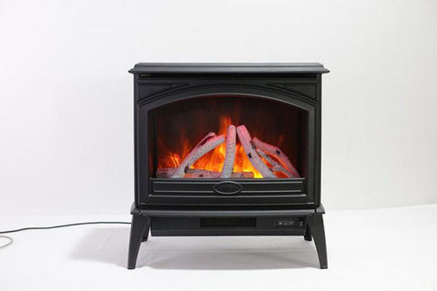 Image of Sierra Flame 28-inch Cast Iron Freestanding Electric Stove - Electric Fireplace Heater - Logs Set - Electric Fireplaces Depot