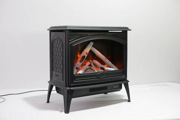 Sierra Flame 28-inch Cast Iron Freestanding Electric Stove - Electric Fireplace Heater - Logs Set - Electric Fireplaces Depot