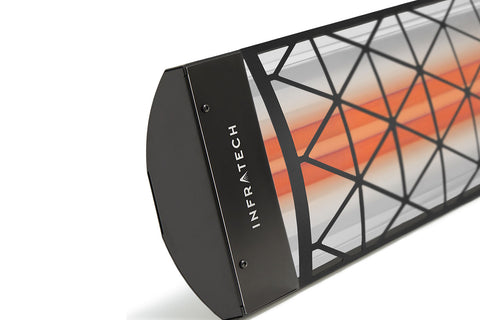 Image of Infratech Motif Contemporary Double Element Decorative Fascia Kit in Black Finish | BL1D39 BL1D61