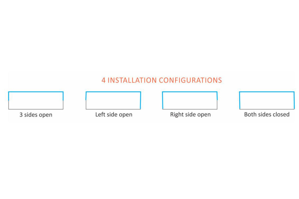 Amantii Panorama 50 inch 3-Sided Built-in Indoor & Outdoor Electric Fireplace - Heater - Electric Fireplaces Depot