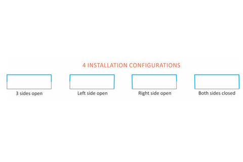 Image of Amantii Panorama 50 inch 3-Sided Built-in Indoor & Outdoor Electric Fireplace - Heater - Electric Fireplaces Depot