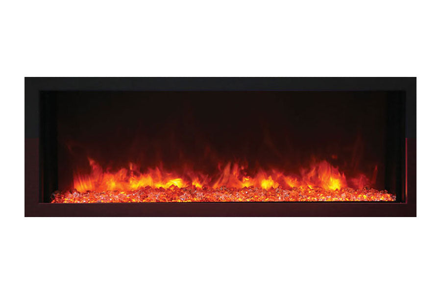 Remii 55 Inch Extra Slim Built-In Indoor Outdoor Electric Fireplace | Heater | 102755-XS | Electric Fireplaces Depot
