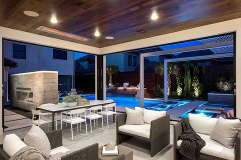 Image of Infratech W Series Single Element 2000 Watt 480V Outdoor Infrared Electric Heater | Infratech 39 in Radiant Heater | W2048