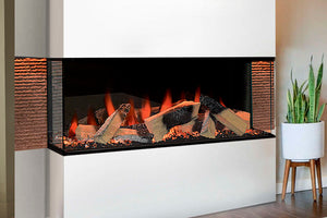 Evonicfires Kiruna 40'' Halo Series Built-In 3-sided Electric Fireplace