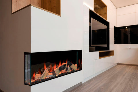 Image of European Home Evonicfires 60 Inch Linnea Halo Series Built-In 2-sided Corner Electric Fireplace | EV-FP-Halo-LINNEA | Electric Fireplaces Depot
