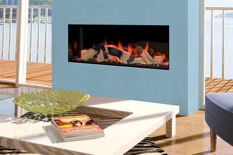 Image of Electric Modern Evonicfires Halo Series 40-inch Built-In Linear Electric Fireplace - Kiruna | EV-FP-Halo-KIRUNA | Electric Fireplaces Depot