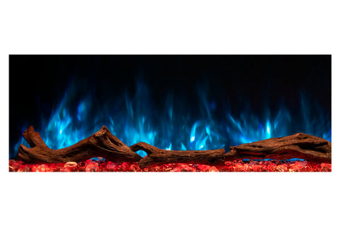 Image of Modern Flames Landscape Pro 58 in 3-Sided Wall Mount Mantel in Coastal Sand - Studio Suite Electric Fireplace - LPM-4416