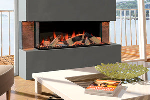 Evonicfires Linnea 60'' Halo Series Built-In 3-sided Electric Fireplace
