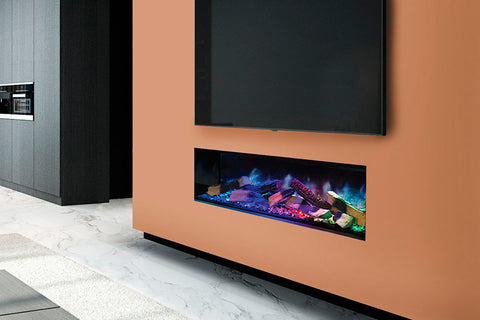 Image of European Home Evonicfires 60 Inch Linnea Halo Series Built-In Linear Electric Fireplace | EV-FP-Halo-LINNEA | Electric Fireplaces Depot
