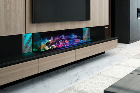 Image of European Home Evonicfires 60 Inch Linnea Halo Series Built-In 3-sided Electric Fireplace | EV-FP-Halo-LINNEA  | Electric Fireplaces Depot