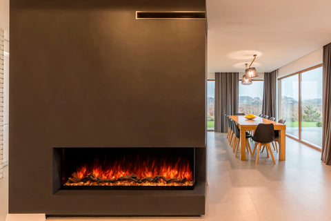 Image of Modern Flames Landscape Pro Multi 56-inch 3 Sided and 2 Sided Built In Wall Mount Linear Electric Fireplace | LPM-5616 | Electric Fireplaces Depot