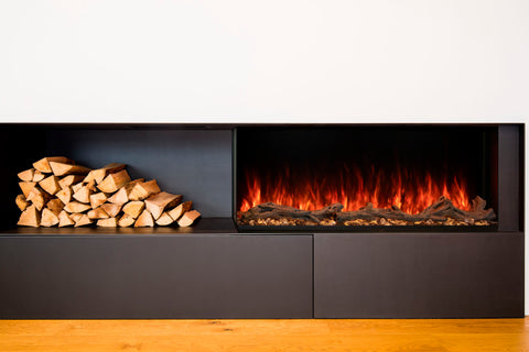 Image of Modern Flames Landscape Pro Multi 56-inch 3 Sided and 2 Sided Built In Wall Mount Linear Electric Fireplace | LPM-5616 | Electric Fireplaces Depot
