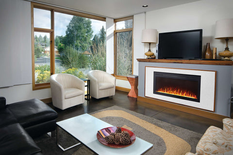 Image of Napoleon Purview 42 Inch Wall Mount Built In Recessed Electric Fireplace | NEFL42HI | Pureview Electric Insert | Electric Fireplaces Depot