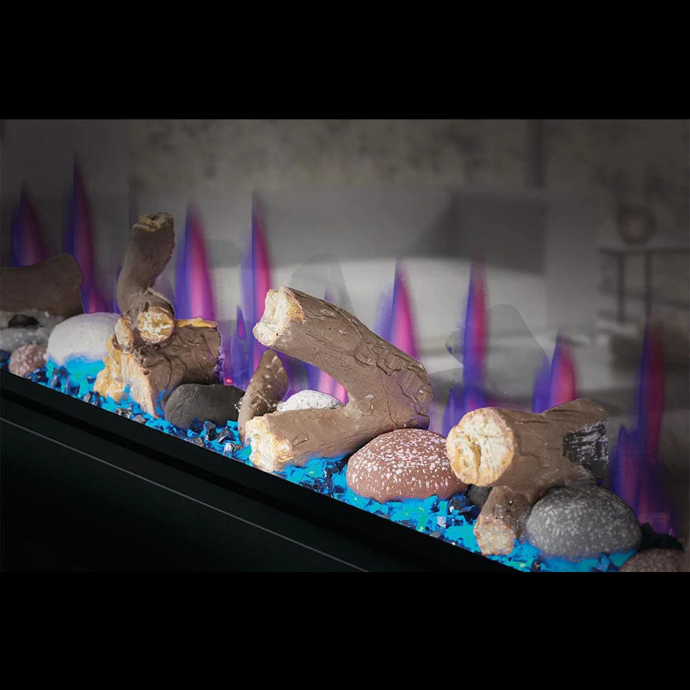 Napoleon Clearion Elite 50 in See Through Built in Electric Fireplace Stainless Steel - NEFBD50HE- NEFBD50HE-SS-TRIM