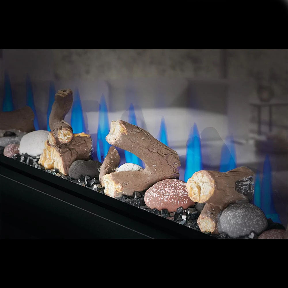 Napoleon Clearion Elite 50 in See Through Built in Electric Fireplace Stainless Steel - NEFBD50HE- NEFBD50HE-SS-TRIM