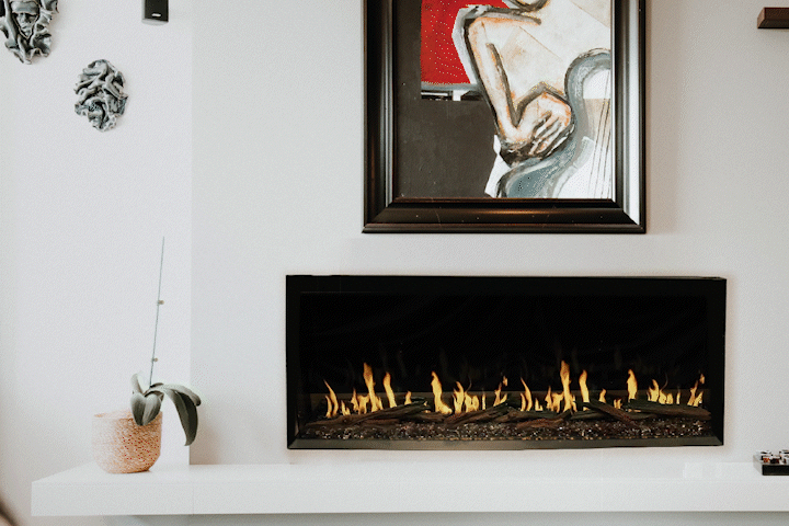 Modern Flames Orion Multi-Sided 100-inch Heliovision Virtual Smart Built In Electric Fireplace - OR100-MULTI