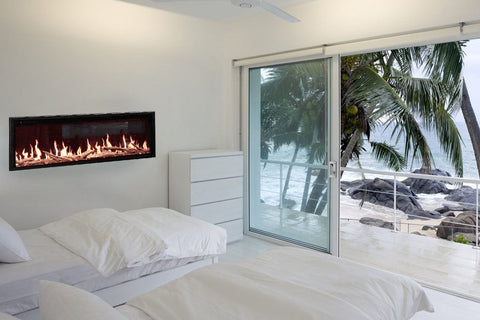 Image of Modern Flames Orion Slim 100 Inch Heliovision Virtual Recessed Wall Mount Electric Fireplace - OR100-SLIM