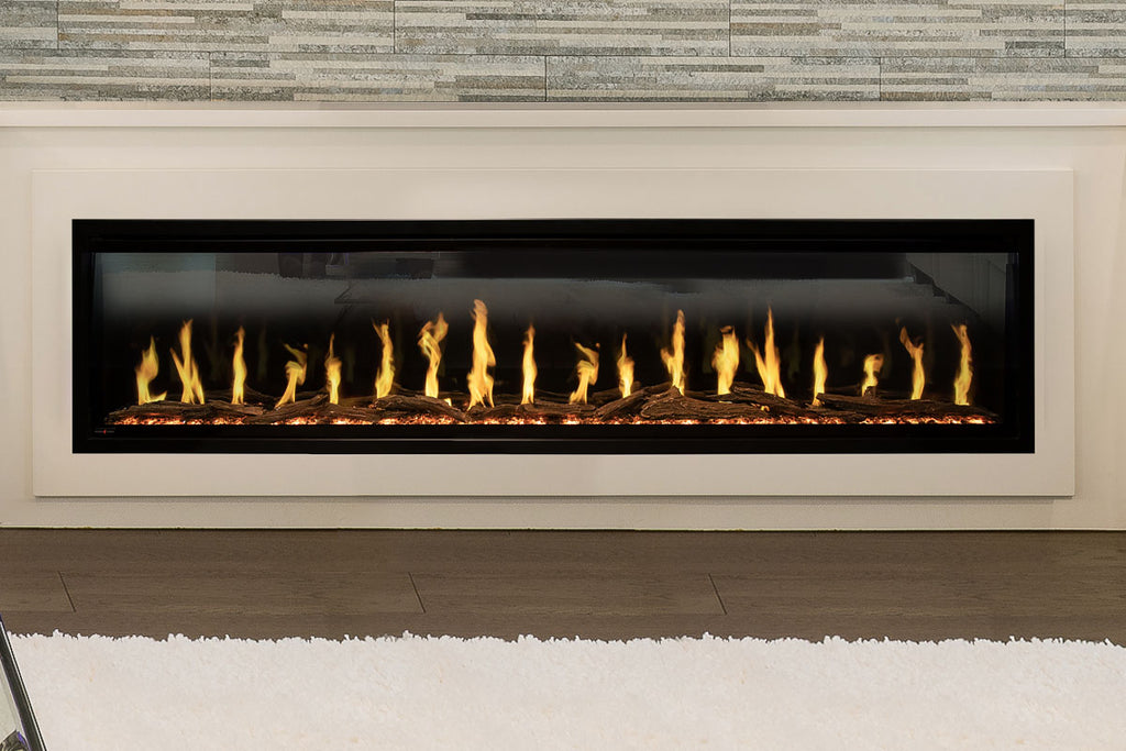 Modern Flames Orion Slim 76 Inch Heliovision Virtual Recessed Wall Mount Electric Fireplace - OR76-SLIM
