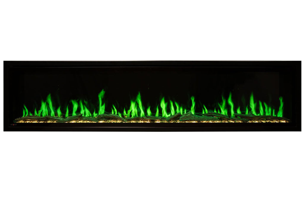 Modern Flames Orion Slim 100 Inch Heliovision Virtual Recessed Wall Mount Electric Fireplace - OR100-SLIM