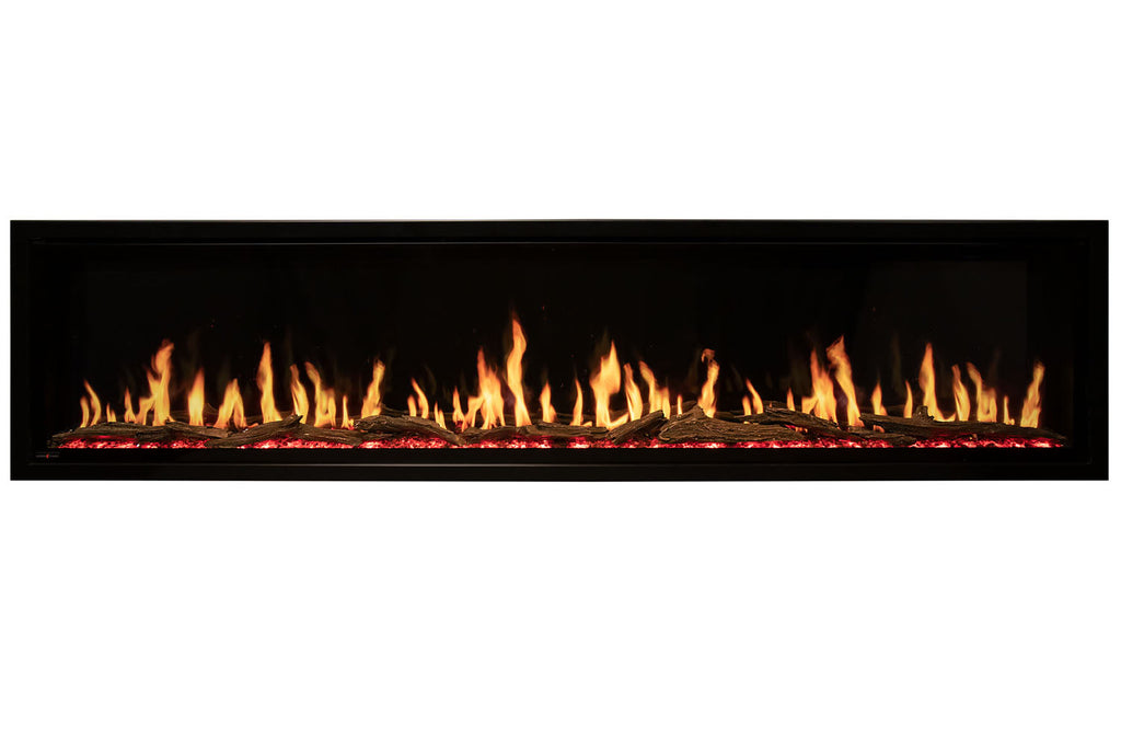 Modern Flames Orion Slim 100 Inch Heliovision Virtual Recessed Wall Mount Electric Fireplace - OR100-SLIM