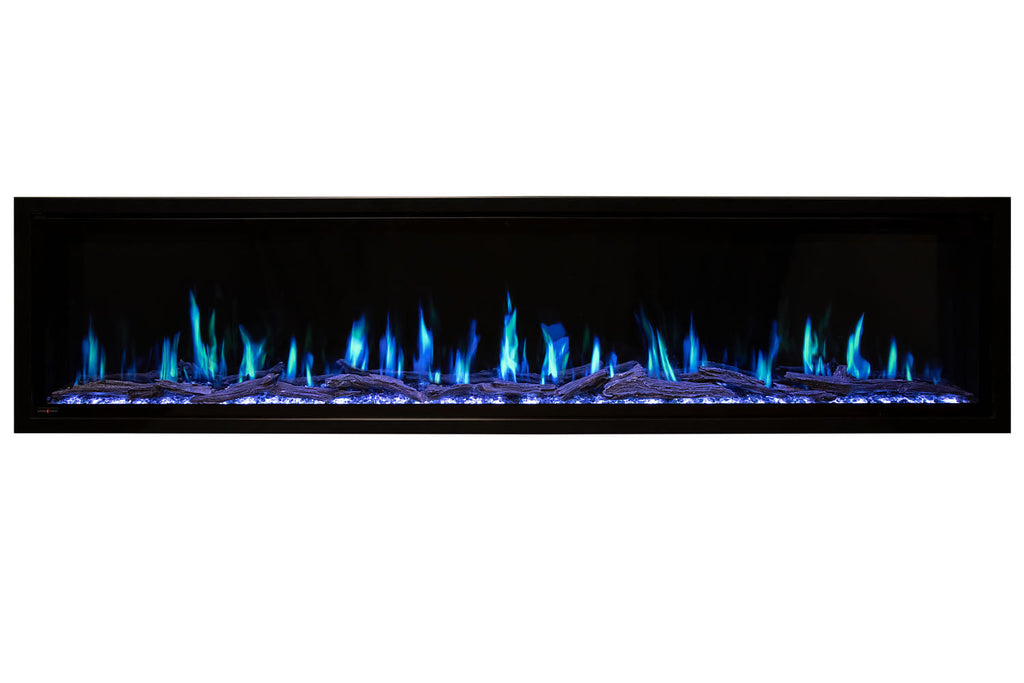 Modern Flames Orion Slim 100 Inch Heliovision Virtual Recessed Wall Mount Electric Fireplace - OR100-SLIM