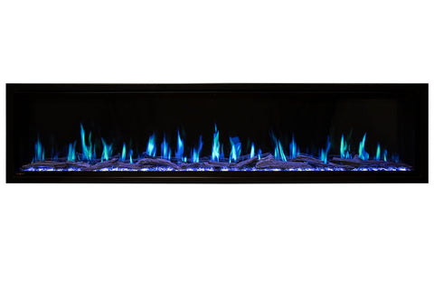 Image of Modern Flames Orion Slim 100 Inch Heliovision Virtual Recessed Wall Mount Electric Fireplace - OR100-SLIM