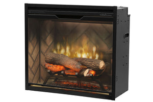 Dimplex Revillusion 24 inch Built In Electric Fireplace Herringbone Brick- Firebox - Heater - RBF24DLX - Electric Fireplaces Depot