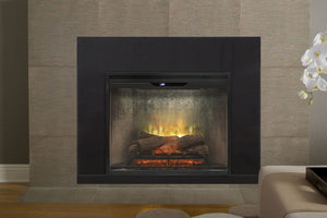 New Dimplex Revillusion 30 inch Built-In Electric Firebox w/ Glass and Plug Kit | Weathered Concrete