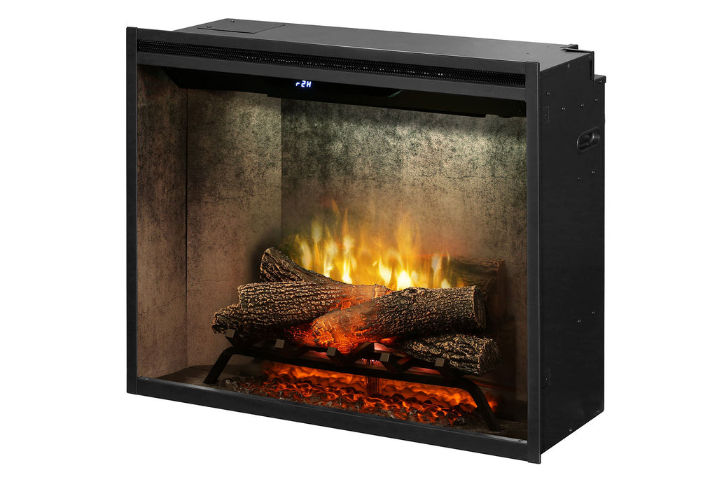 Dimplex Revillusion 30 inch Built In Electric Fireplace Weathered Concrete - Firebox - Heater - RBF30WC - Electric Fireplaces Depot