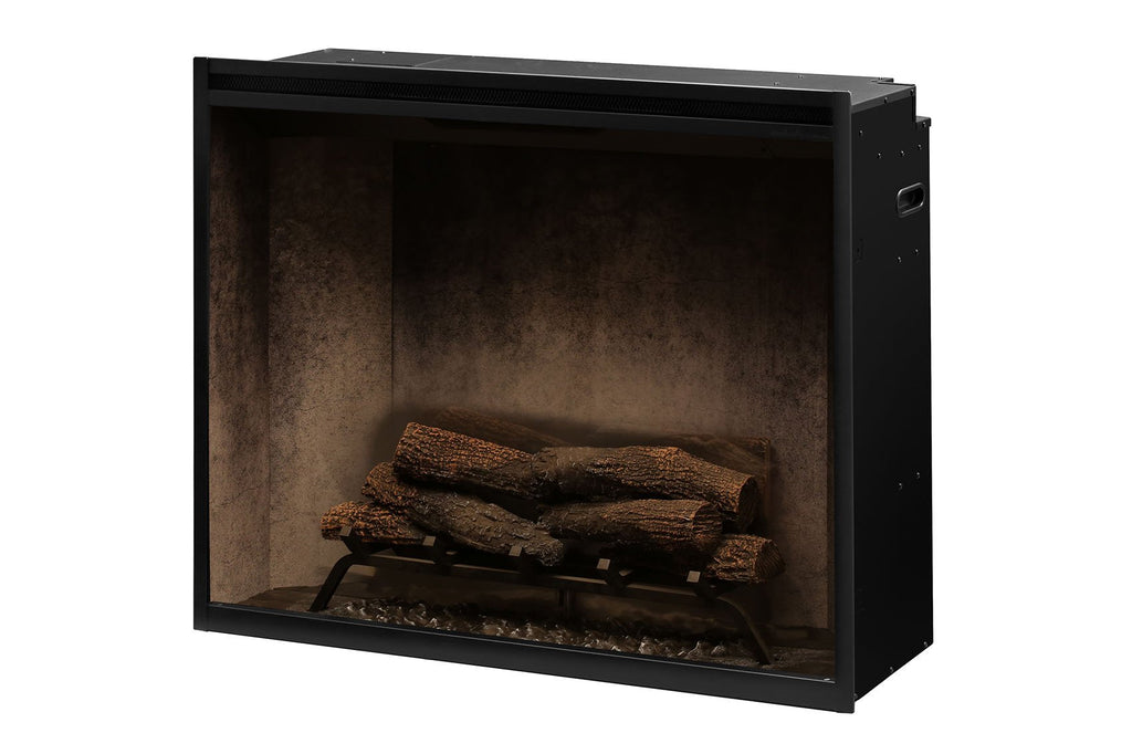 Dimplex Revillusion Portrait 36 inch Built In Electric Fireplace Weathered Concrete - Firebox - Heater - RBF36PWC - Electric Fireplaces Depot