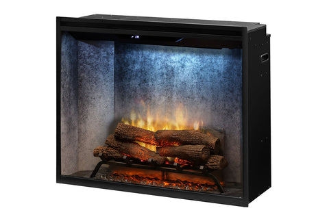 Image of Dimplex Revillusion Portrait 36 inch Built In Electric Fireplace Weathered Concrete - Firebox - Heater - RBF36PWC - Electric Fireplaces Depot