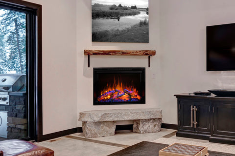 Image of Modern Flames Redstone 54 inch Built In Electric Fireplace Insert | Electric Firebox Heater | RS-5435 | Electric Fireplaces Depot