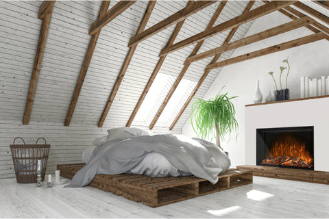 Image of Modern Flames Redstone 54 inch Built In Electric Fireplace Insert | Electric Firebox Heater | RS-5435 | Electric Fireplaces Depot