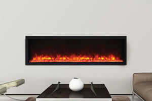 Remii 55 Inch Extra Slim Built-In Indoor Outdoor Electric Fireplace | Heater | 102755-XS | Electric Fireplaces Depot