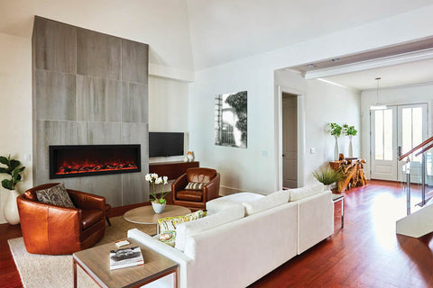 Image of Remii 45 inch Extra Deep Built-In Indoor Outdoor Electric Fireplace | Heater | 102745-DE | Electric Fireplaces Depot