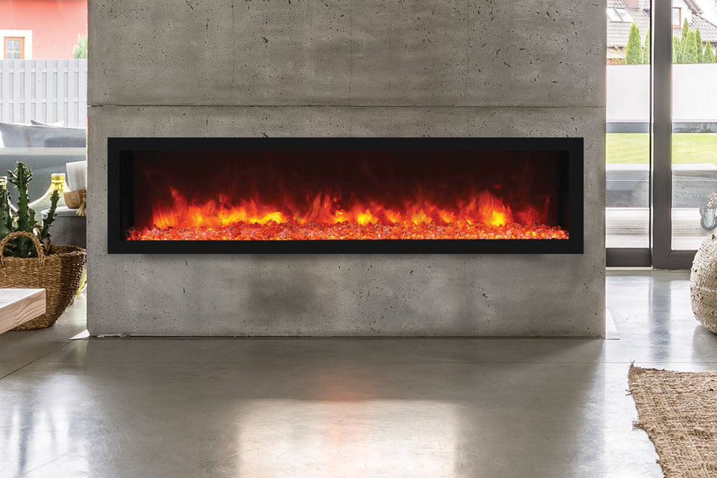 Remii 65 inch Extra Deep Built-In Indoor Outdoor Electric Fireplace | Heater | 102765-DE | Electric Fireplaces Depot
