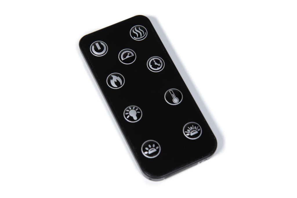 Modern Flames Allwood Wall System in Weathered Walnut with Spectrum Slimline 60 in Electric Fireplace | AFWS-WW SPS Fireplace Remote